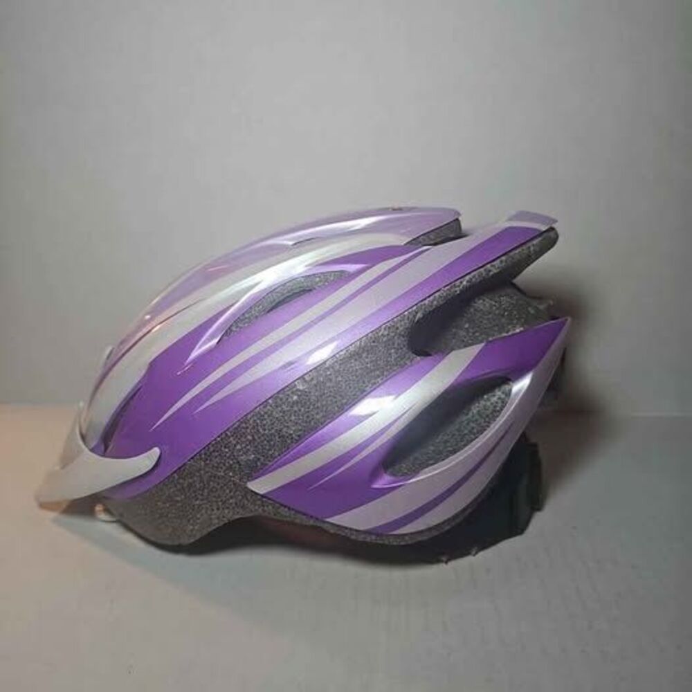 Schwinn Thrasher Youth Bike Helmet in Purple and White